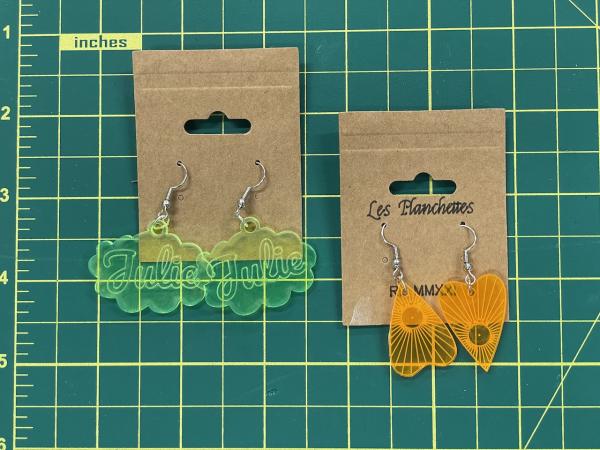 Image for event: Laser-cut Acrylic Earrings with Inkscape